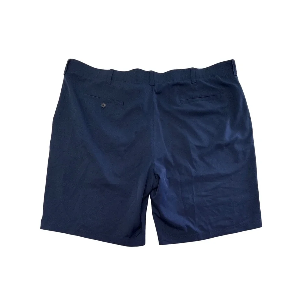 PGA Tour Mens Golf Shorts Navy Blue Flat Front Stretch Performance Size 44